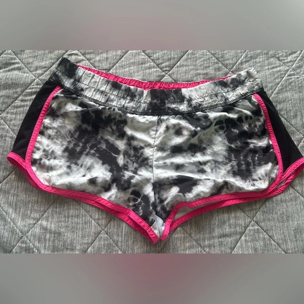 Aeropostale Athletic Black and White Tie Dye Shorts - Picture 1 of 10